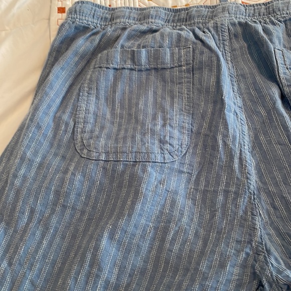 Patagonia, blue and white striped cotton pants size large - Picture 6 of 8